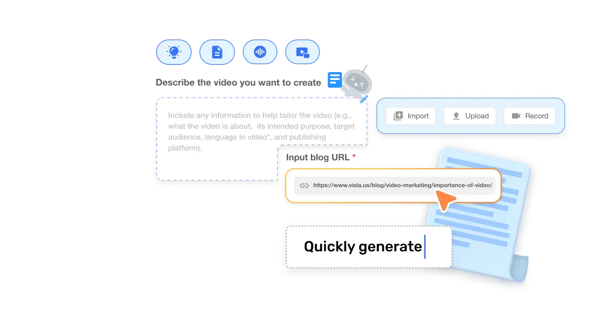 Visla LinkedIn video maker helps you generate professional LinkedIn videos using AI-powered tools to record, edit, and enhance content quickly.